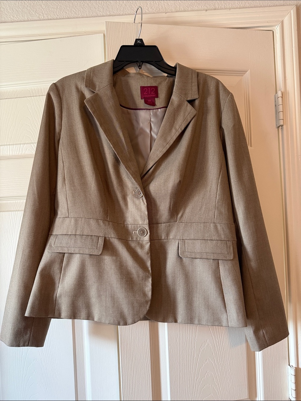 212 Collection Women's Taupe Single-Breasted Blazer